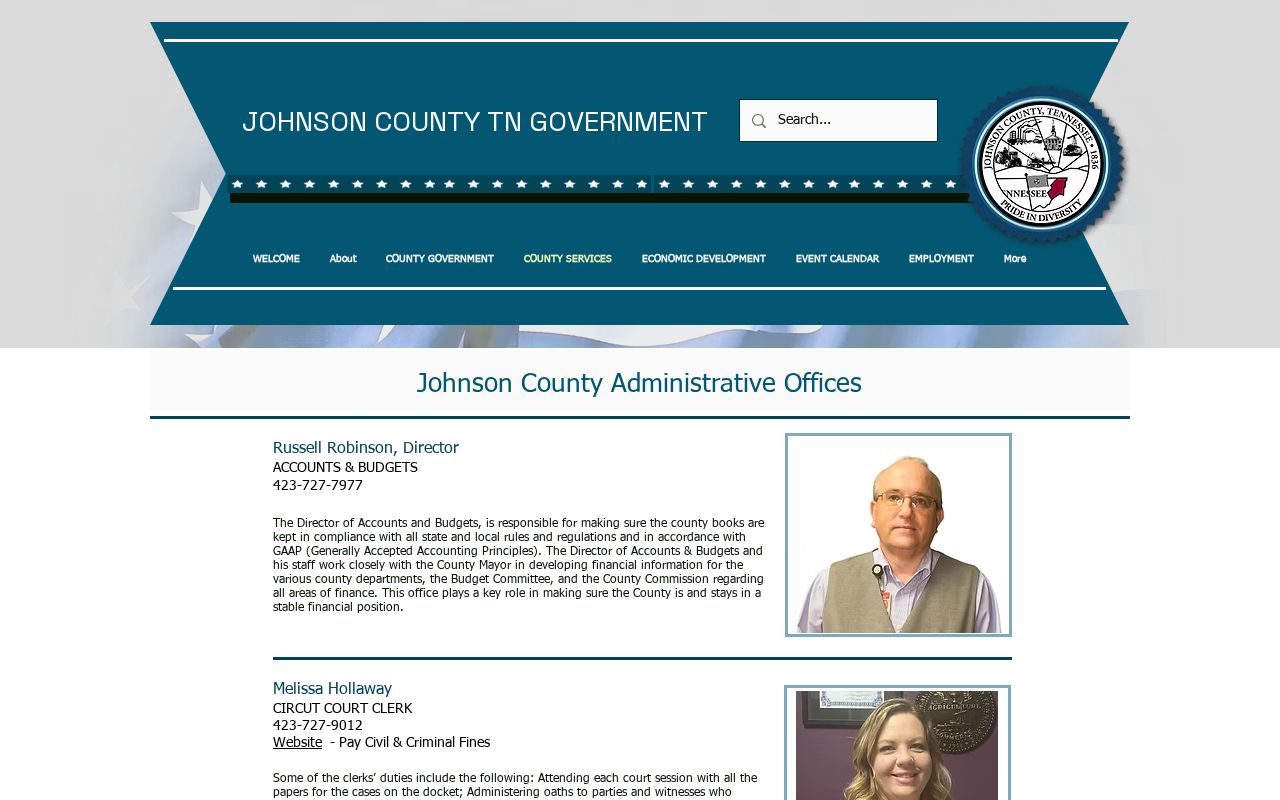 Johnson County court docket administrative offices