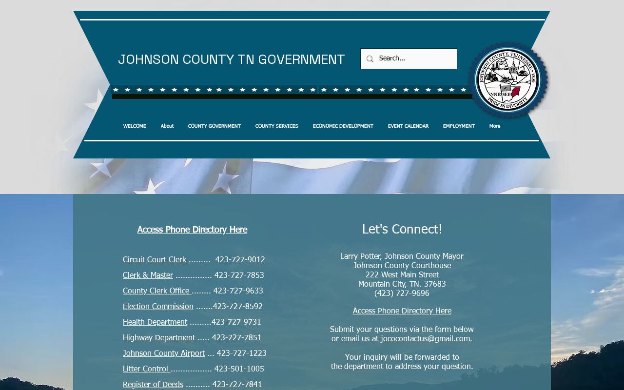 Johnson County court docket contact directory