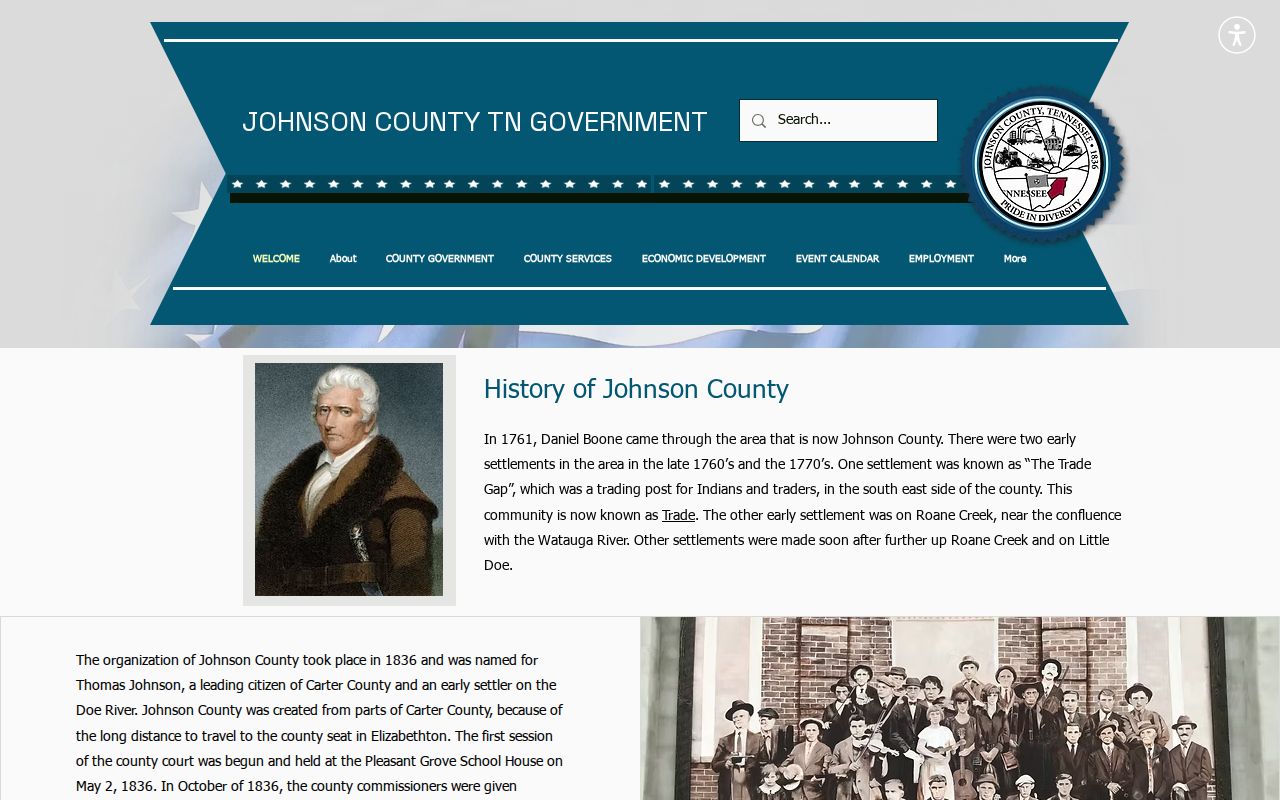 Johnson County court docket courthouse history